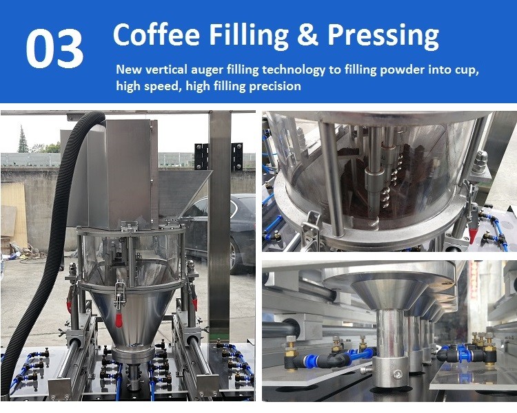 KFP-4 Automatic Nespresso coffee capsule filling and sealing machine