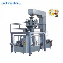 Automatic rotary pouch packing machine with multi heads weigher