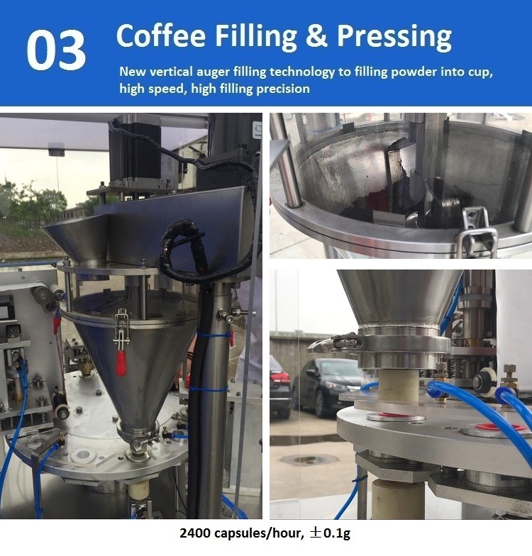 KFZ-1 Rotary type automatic Nespresso coffee capsule filling and sealing machine