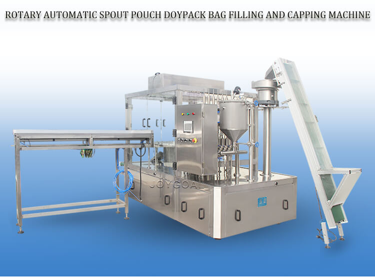 ZLD-6A Automatic spout pouch filling and capping machine with elevator and conveyer