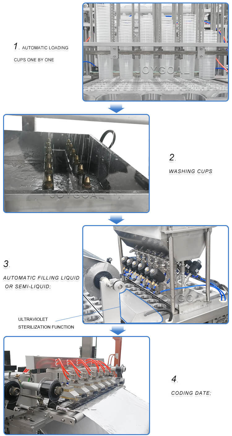 BHJ-12 Automatic water cup washing filling and sealing machine with date coder