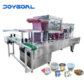 Automatic UV sterilization liquid Solid particles cup sealing filling machine