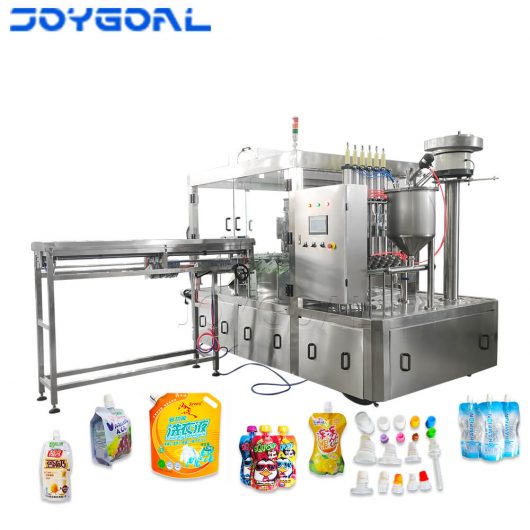 AUTOMATIC PASTE CREAM SOUCE SPOUT POUCH FILLING AND CAPPING MACHINE ZLD-6A