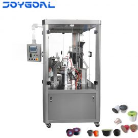 Rotary automatic Aluminum Nespresso coffee capsule filling and sealing machine for packing powder coffee milk coco tea