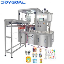 AUTOMATIC SPOUT POUCH DOYPACK BAG FILLING AND CAPPING MACHINE FOR PACKING LIQUID BEVERAGE JUICE HYDROGEN RICH WATER