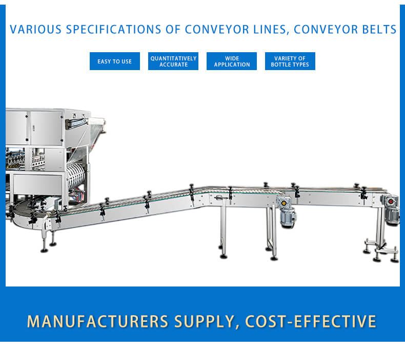Factory bottle transfer conveyor bottle conveyor belt system bottle slat conveying belt