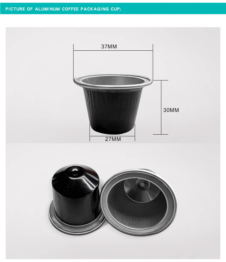 plastic aluminum cup nespresso coffee capsule
