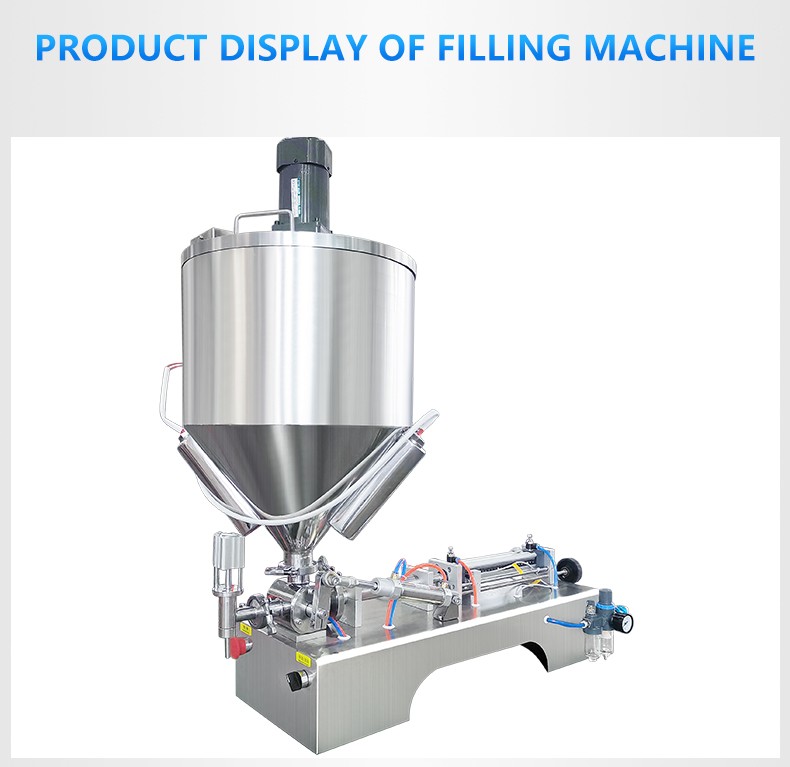 Hot Sale High viscosity Heating Stirring Paste Tomato Chilli Sauce Soap Filler Heating Filling Machine With Mixing Hopper