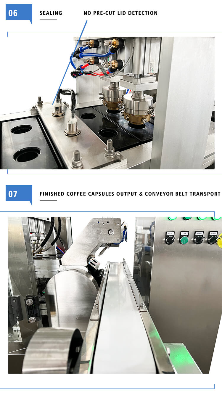 automatic coffee capsule filling and sealing machine for nespresso