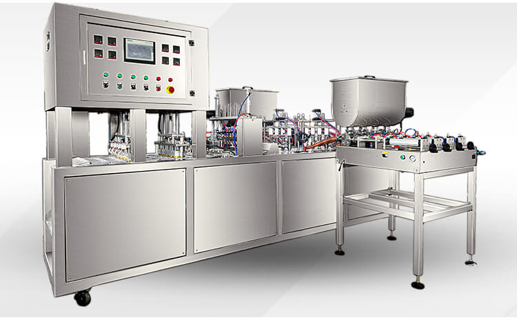 automatic rotary cup filling and sealing machine for Cat food