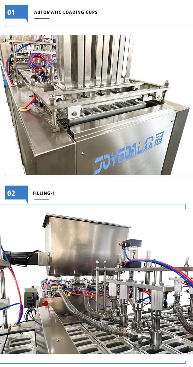 automatic rotary cup filling and sealing machine for Cat food