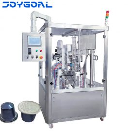 rotary coffee capsule filling and sealing machine for roll film