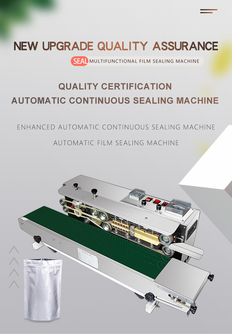 Solid Ink Coding Continuous Plastic Food Bag Heat Sealing Machine Band Sealer