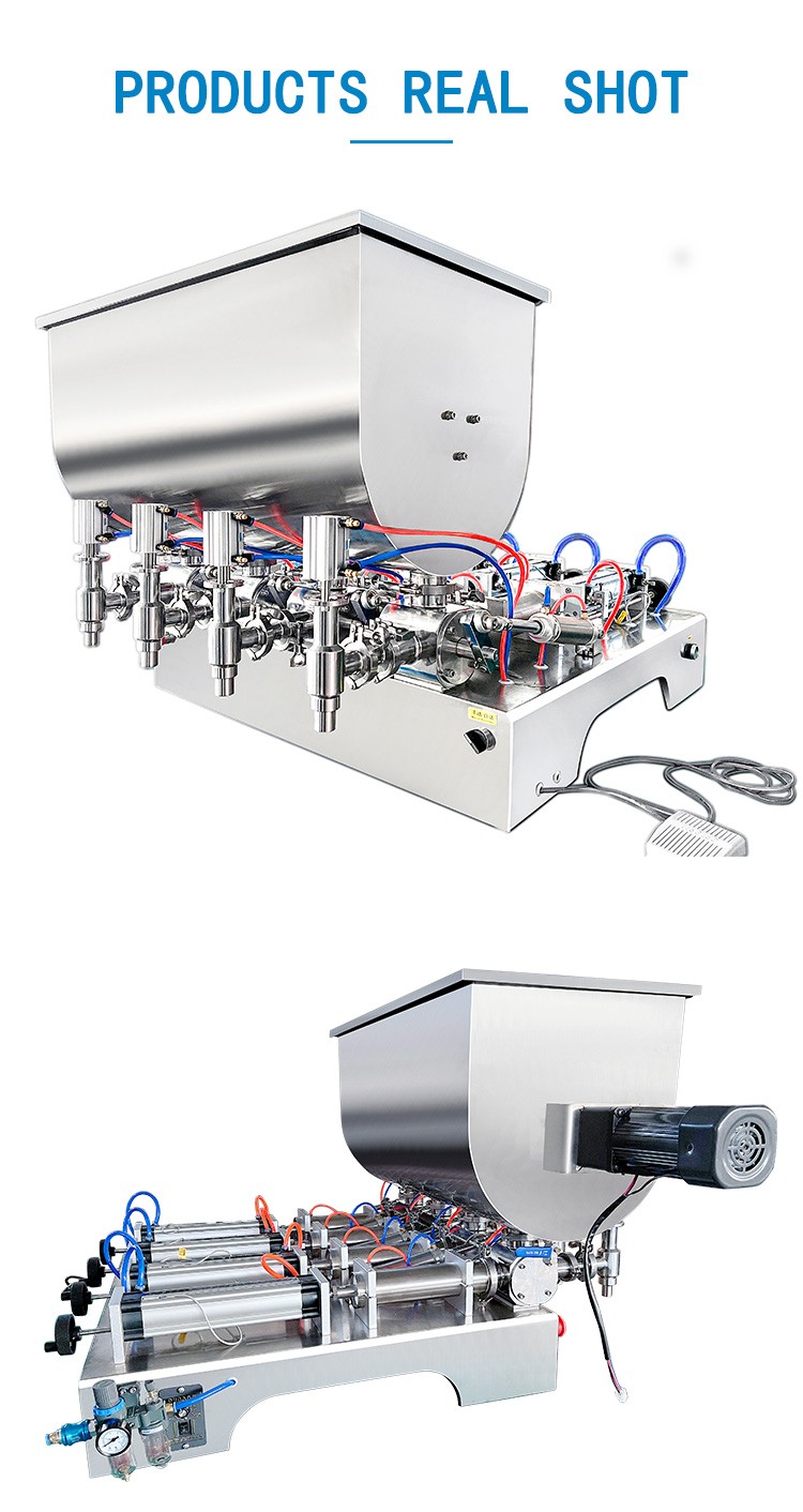 Lotion filling machine semi automatic Multi-Functional Double Head Piston Filler For Wholesales