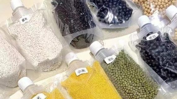 500ml large-caliber spout pouches food-grade wholesale kitchen storage artifact grains and miscellaneous grains moisture-proof storage bag