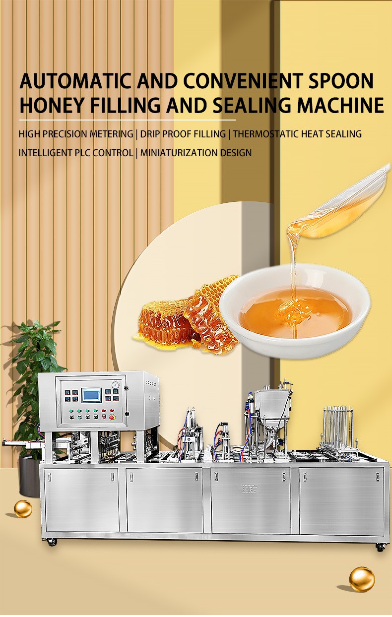Popular Disposable Plastic Honey Spoon Automatic Filling Sealing Machine