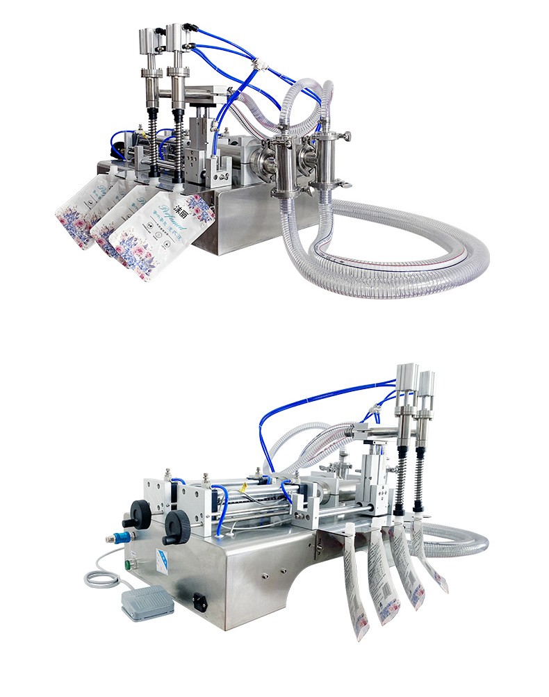 Semi Automatic 2/4/6 nozzle standing spout pouch filling capping machine for juice milk drinking water doypack filling machine