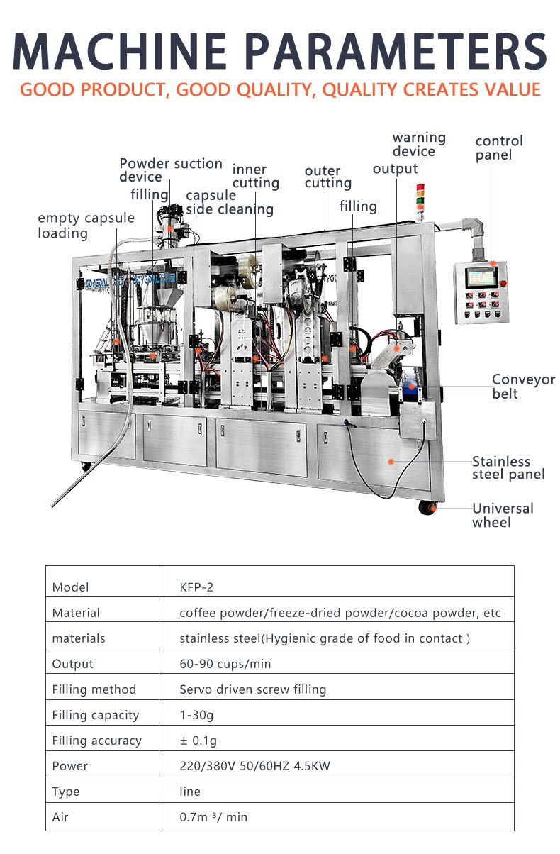2020 New Design Low Price Automatic Single Lane Compatible Nespresso DOLCE GUSTO Coffee Capsule Filling Sealing Machine