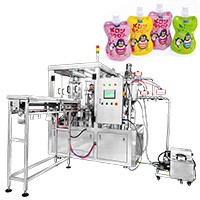 stand up pouch filling machine equipment, stand up pouch with spout filling capping machine, source manufacturer, reliable quality