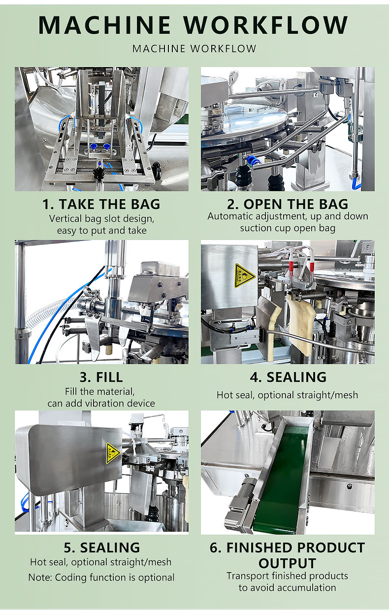 Rotary Automatic Liquid Soap Premade Bag Pouch Packaging Machine Liquid Detergent Doypack Packing Machine