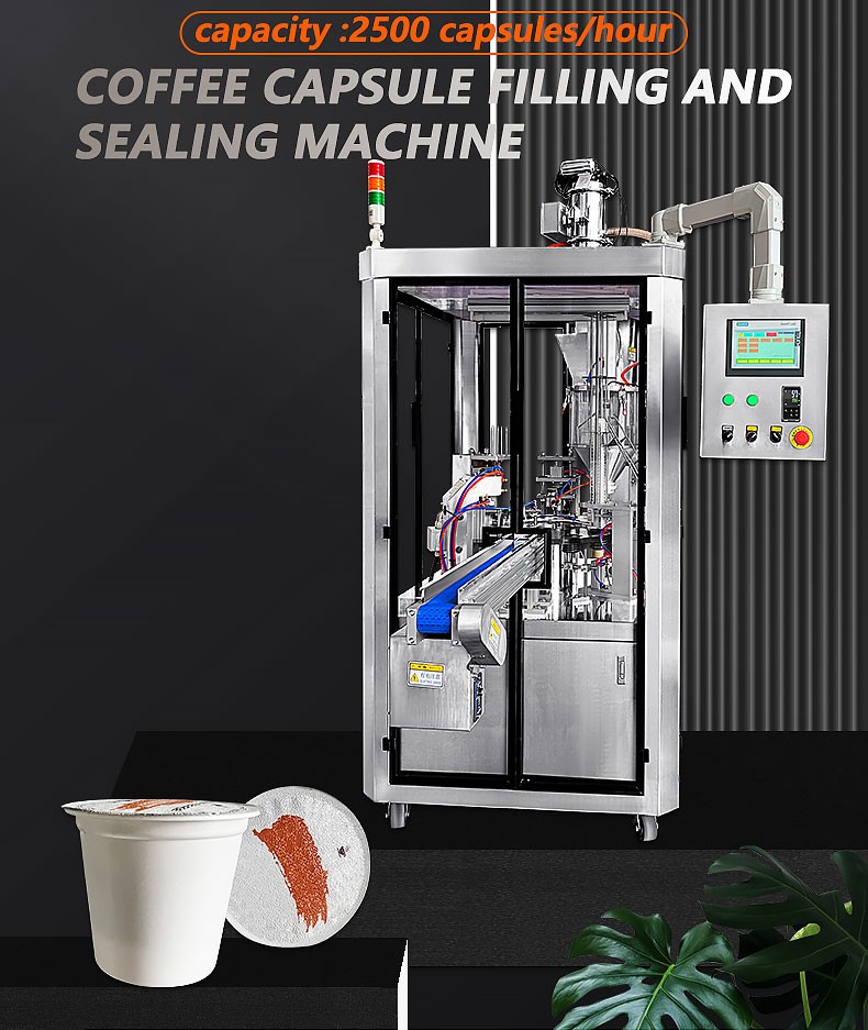 Capsule Powder Filling Machine Nespresso K Cup Coffee Capsule Heat Sealing Filling Machine